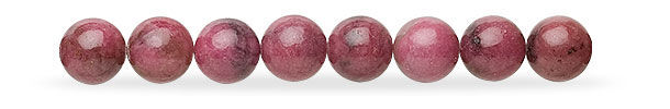 Rhodonite Gemstone Bead Strand